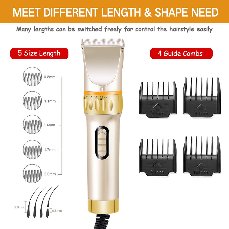 Professional Pet Clipper for Grooming with 12V High Power, Low Noise, Adjustable, Trimmer Supplies for Medium Large Cat Dog Sheep Animal, Pet Electric Shaver for Thick Long Hair - BeesActive Australia