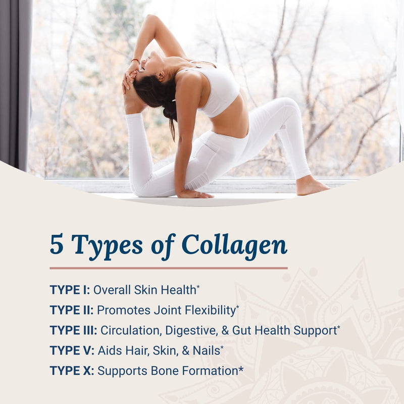 Live Conscious Beyond Collagen Multi Collagen Capsules - Types I, II, III, V & X - Hydrolyzed Blend with Biotin & Vitamin C for Hair, Skin, Nails 90 Capsules 90 Count (Pack of 1)