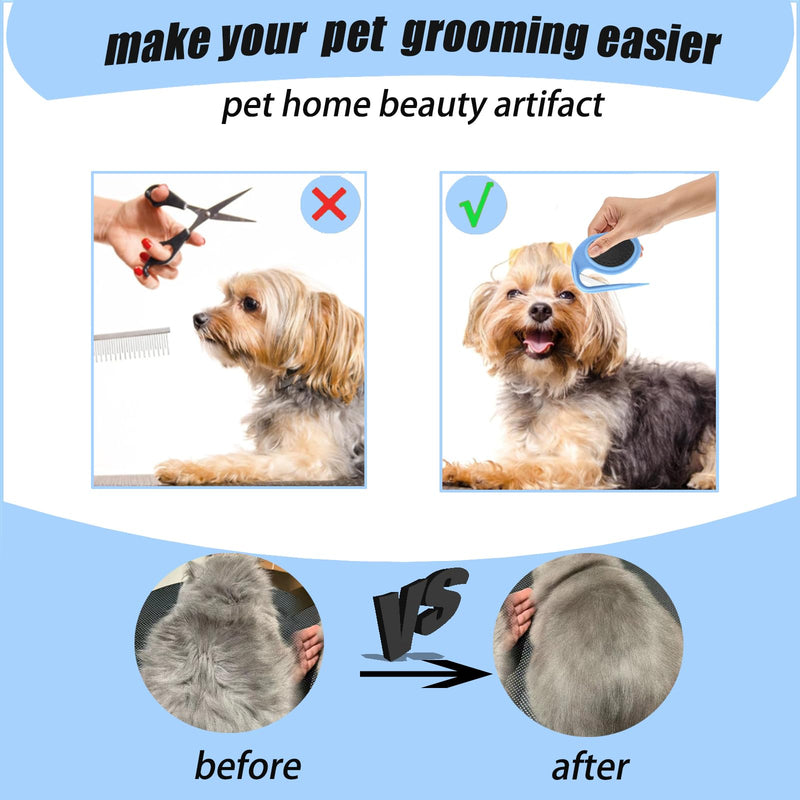 3 pieces pet knotting comb, knot comb for pets, detangling knife for cats, grooming knife for long-haired pets, knot comb for cats, for removing tangled hair (blue + green + black). - BeesActive Australia