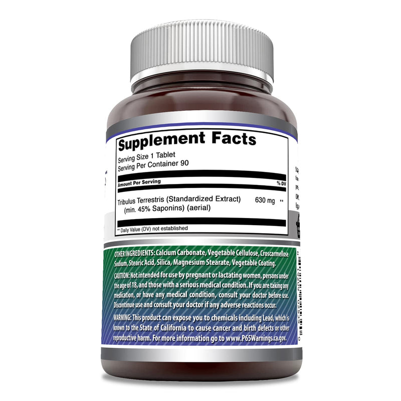 Amazing Formulas Tribulus Extract Supplement | 1000 Mg Per Serving | 90 Tablets | Non-GMO | Gluten Free | Made in USA 90 Count - BeesActive Australia