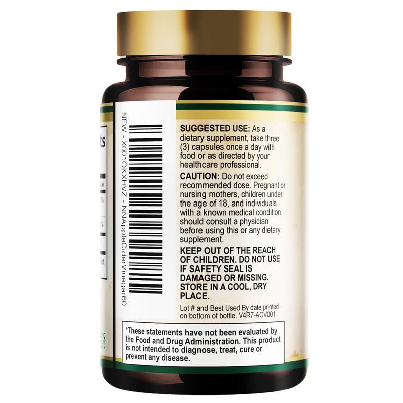 Apple Cider Vinegar Capsules 1877mg per Serving - Extra Strength Detox & Cleanse with Vitamin D & Zinc - Premium ACV, Joint Natural Digestion & Immune Support - Vegetarian Supplement - 60 Capsules 60 Count (Pack of 1)