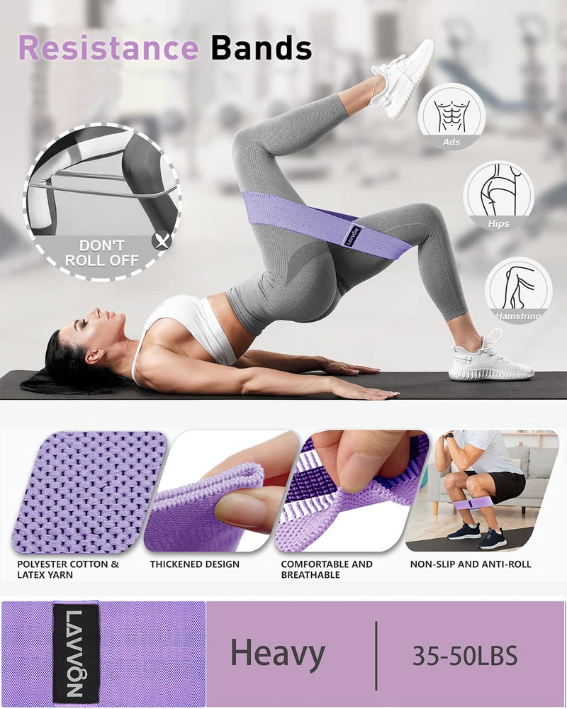 7Pcs-Barbell Pad Set for Hip Thrust - Squat Pad, Bench Press Workout Foam Weight Lifting Bar Cushion,Gym Accessories for Women with Bar Bad,with Gym Ankle Straps,Hip Resistance Bands,Lifting Strap Purple - BeesActive Australia