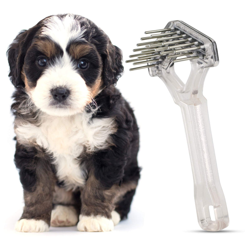 Mini-Rake V-Shaped with Double-Row Rotating Teeth (Crystal with BlackTop) Crystal with BlackTop - BeesActive Australia