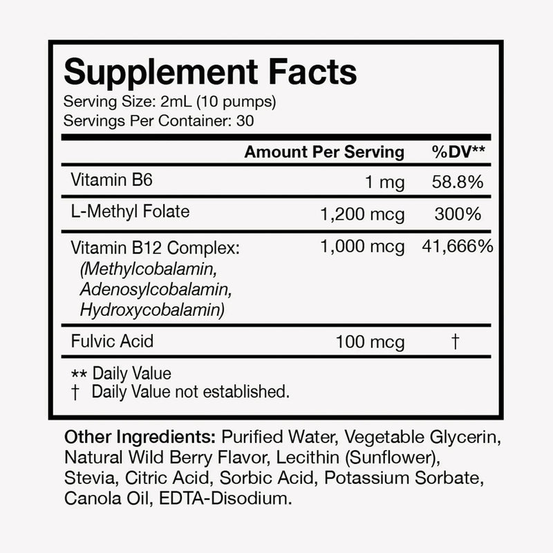 Terra Health Essentials - Liposomal B12 | Support Energy & Mood, Promote Memory, Aid Immune System (1 Bottle, 30 Day Supply)