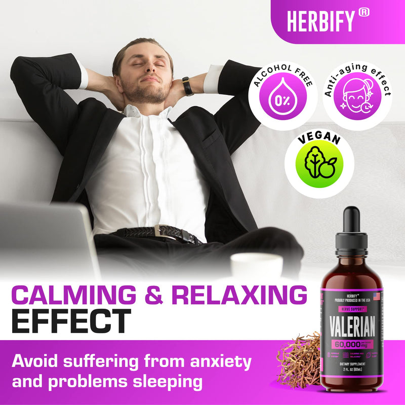 Valerian Root - Valerian Root Natural Supplement - Valerian Root Tincture – Nervous System Support - Vegan, Organic, 2 Fl oz - BeesActive Australia