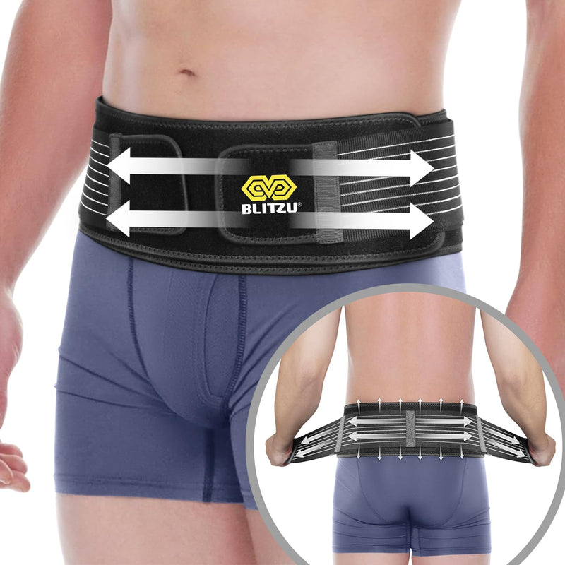 BLITZU Sacroiliac SI Joint Hip Belt for Women and Men, Trochanter Waist Brace for Sciatic Pain Relief, Chronic Lower Back, Pelvic, Hip, Leg & Sacral Nerve Support, SI Joint Dysfunction S-M