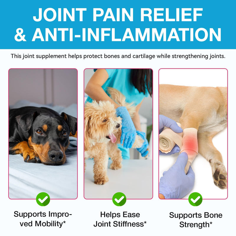 Joint Supplements For Dogs, 60ml Natural Dog Joint Supplements With Glucosamine And Chondroitin, Dogs Arthritis Pain Relief, Natural Ingredients Fast Acting Formula Dog Care