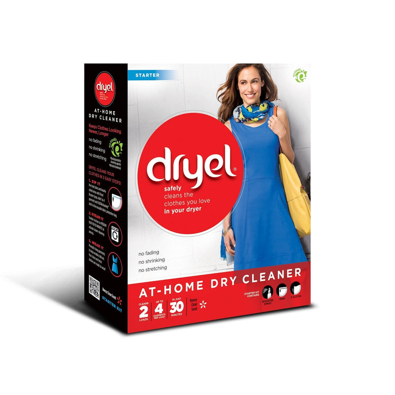 Dryel At-Home Dry Cleaner Kit, Gentle Laundry Care for Special Fabrics and Dry-Clean-Only Clothes, 5 Loads - 2 Pack