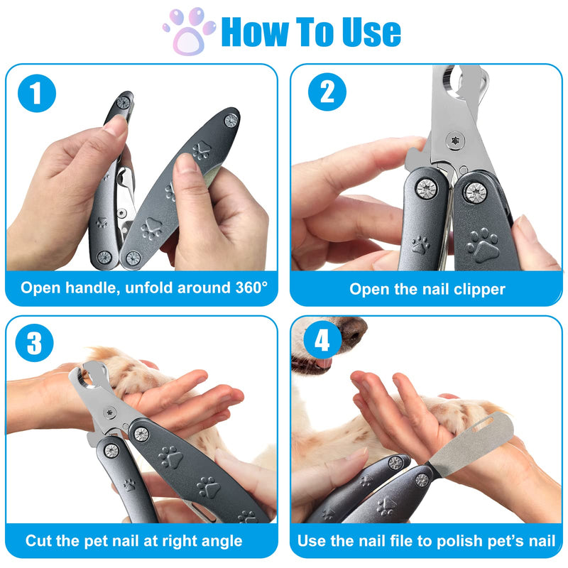 Quite Dog Nail Trimmers for Sensitive Dog, 【Smoothest Sharp】 Heavy Duty Dog Nail Clippers for Large Dog Medium Small Dogs, Dog Toenail Clippers, Professional Dog Nail Clipper for All Dogs Thick Nail - BeesActive Australia