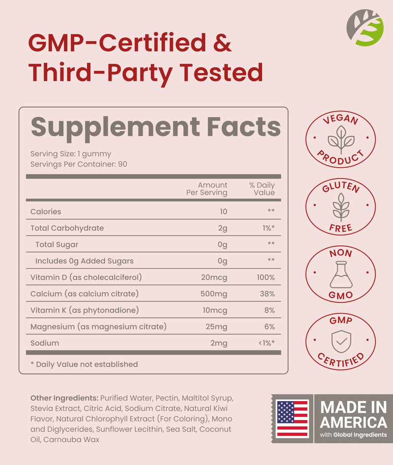 BariSlim Bariatric Calcium Gummies - Specially Formulated Bariatric Vitamins for Patients After Weight Loss Surgery - Supports Energy Levels & Bone Health | Raspberry (90 Vegan Gummies)