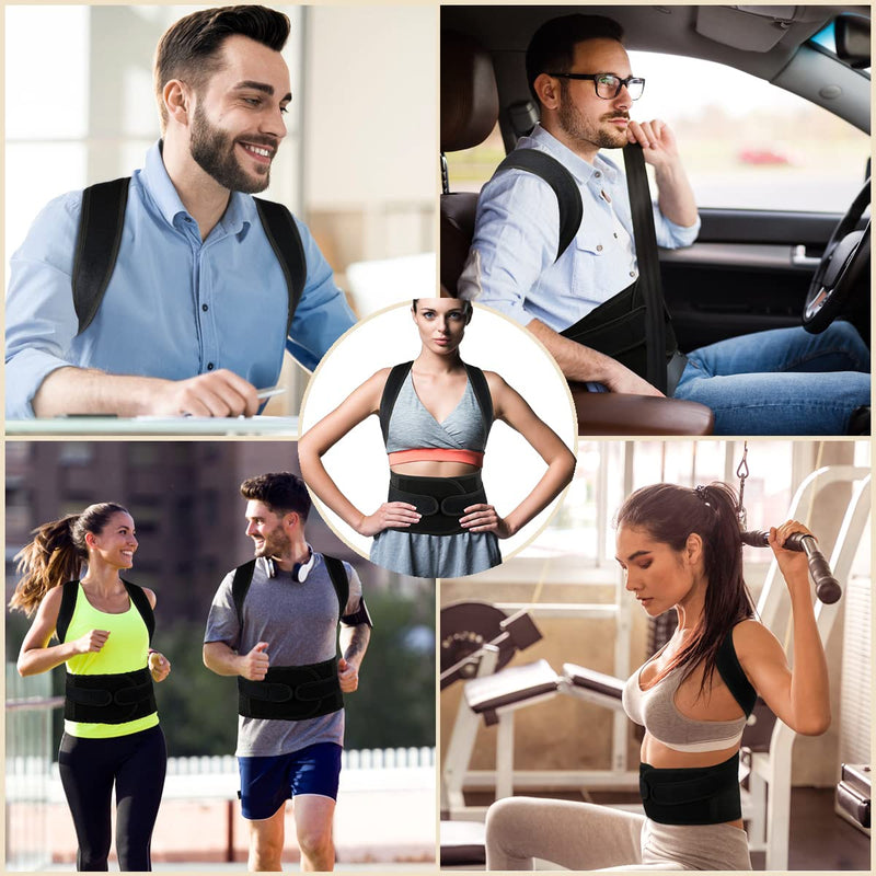 Posture Corrector for Men and Women,Adjustable Back Brace for Upper and Lower Back Pain Relief - Improve and Neck,Shoulder,Back Relieve L(33"-37") L(33"-37")