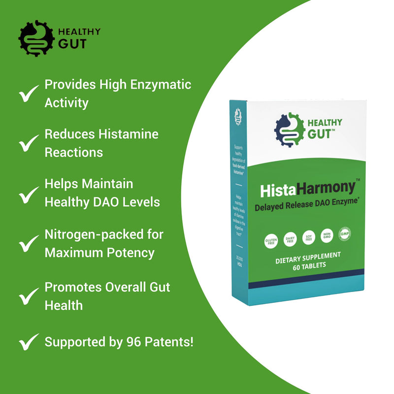 HistaHarmony | Delayed Release DAO Diamine Oxidase Histamine Support Enzyme | 30,000 HDU | 60 Servings - BeesActive Australia
