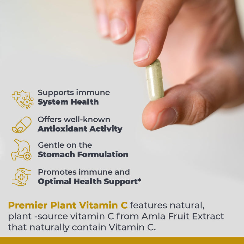 Premier Research Labs Vitamin C Supplement - Natural Vitamin C, Whole Food Vitamin C, Essential C Complex, Pure with Bioflavonoids & Organic Ingredients - 60 Vegetarian Capsules 60 Count (Pack of 1)