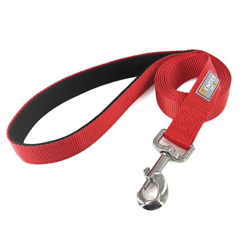 Basic Dog Leashes 6 FT Padded Handle Nylon Dogs Leashes for Large Dogs Red Large : 1" x 6 FT - BeesActive Australia