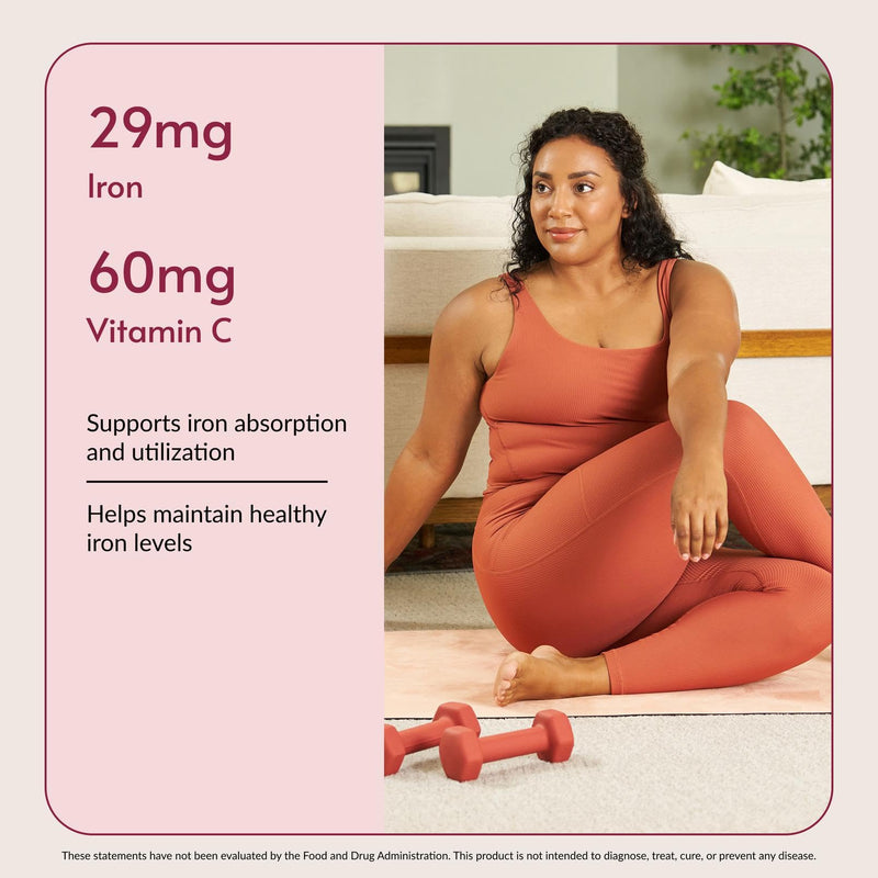 Bariatric Advantage Chewable Iron 29 mg, Passion Fruit, 90 Count | 29 mg Iron, for Bariatric Surgery Patients, Iron with Vitamin C, No Iron Taste, Ferrous Fumarate and Carbonyl Iron Supplement 90 Count (Pack of 1)