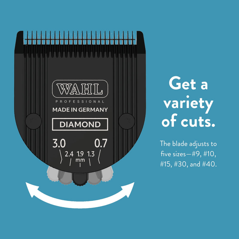 Wahl Professional Animal 5-in-1 Diamond Blade Arco, 5 Style Groom, Bravura, Chromado, Creativa, Figura, and Motion Pet, Dog, and Horse Clippers (41854-7526) Black - BeesActive Australia