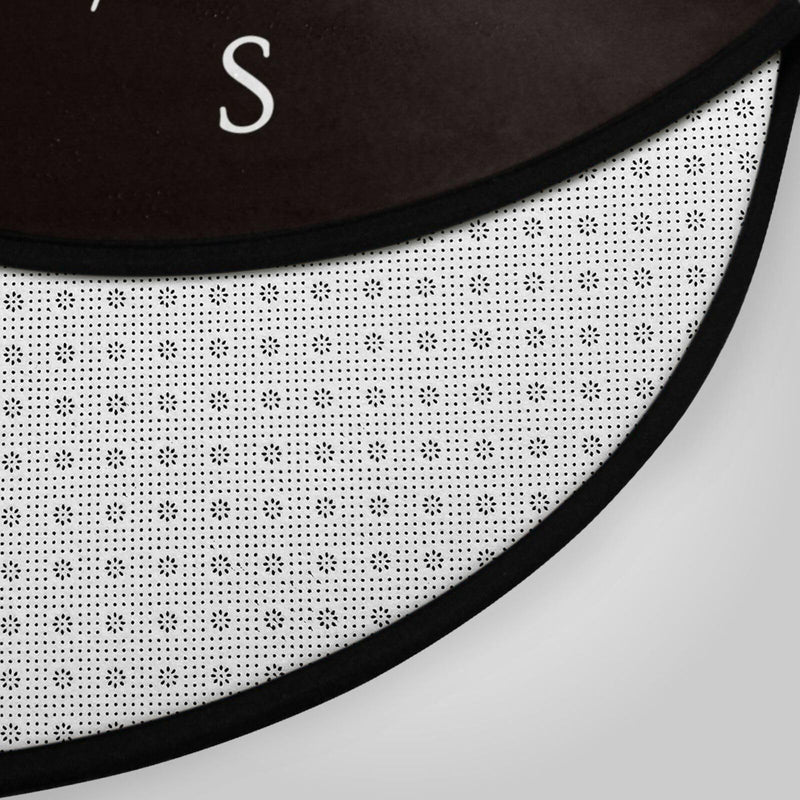keepcute Vintage Wind Rose Compass Black Round Area Rug for Bedroom Living Room Study Playing,Non-Slip Round Floor Mat Carpet,4 ft 4' (Round)