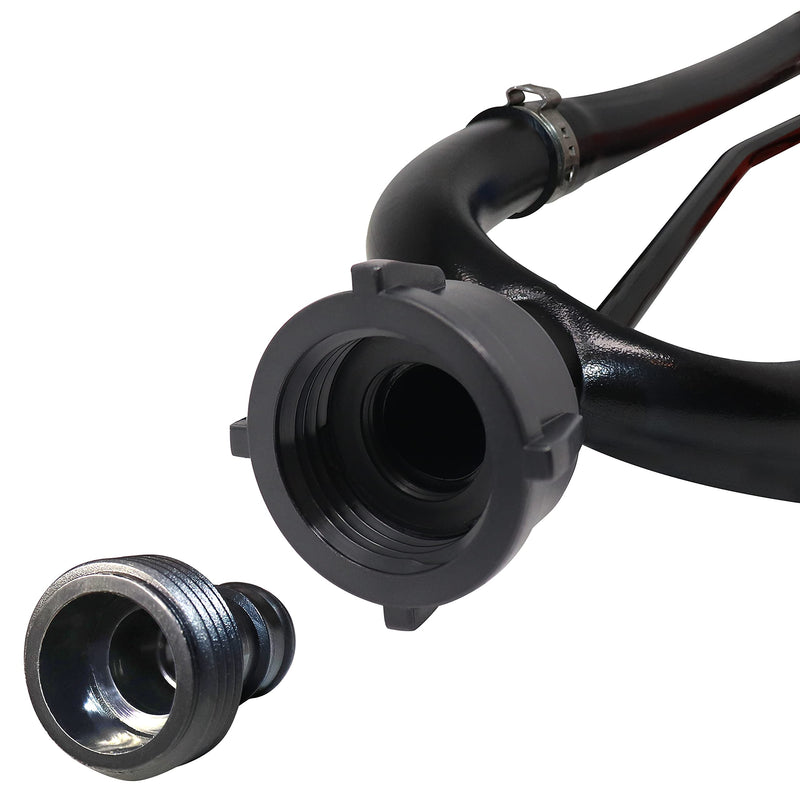 Dual Feed Muff Style Boat Motor Flusher | Use for Antifreeze Winterization or Common Water Flush | 5/8 Inch Standard Garden Hose Connection Black - BeesActive Australia
