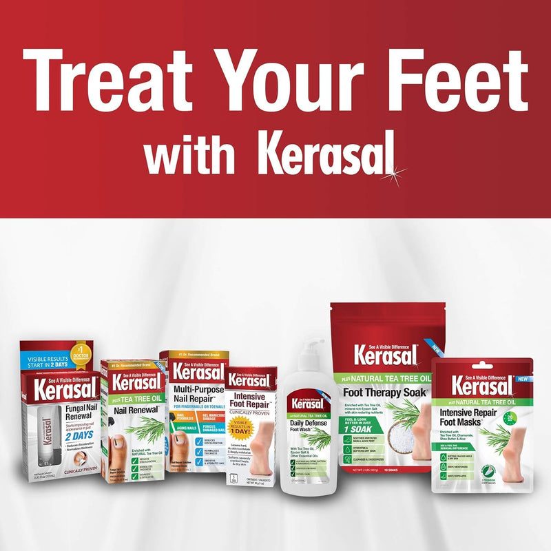 Kerasal Intensive Foot Repair Skin Healing Ointment for Cracked Heels and Dry Feet 1 oz , 2 Count, (Pack of 2) 1 Ounce (Pack of 2) Intensive Foot Repair (Twin Pack)