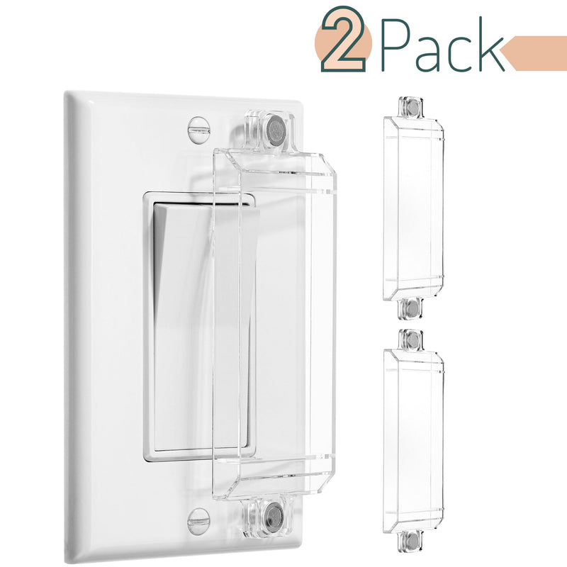 Bates Magnetic Light Switch Guard, 2 Pack, Clear, Child Proof Cover, Lock, Wall Switch Guard - BeesActive Australia