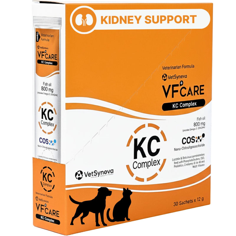 KC Complex Kidney Support Supplement for Cats & Dogs – Omega 3 for Dogs, Omega 3 for Cats – Fish Oil, SOD, Nano-Chitooligosaccharide – Vet Formula for Renal Health – 30 Sachets