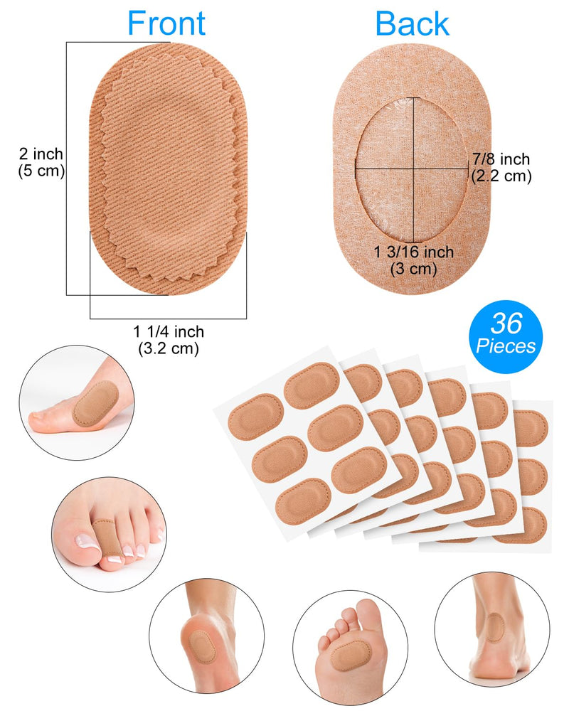 36Pcs Bunion Pain Relief Pads to Wear with Shoes, Self-Adhesive Bunion Protector Pad Corn Cushions for Women Men to Reduce Friction and Pressure