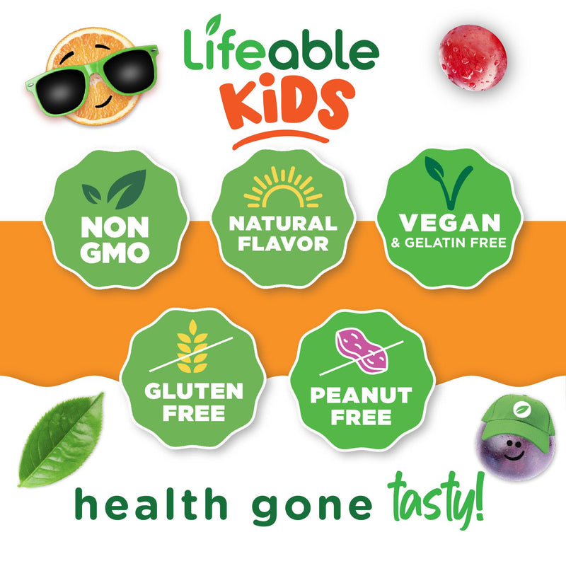Lifeable Vitamin B6 Gummies for Kids | Great Tasting B6 Vitamins 50mg | Vegan Non-GMO Gluten Free | for Nerve Function Support | 60 Gummies 60 Count (Pack of 1)