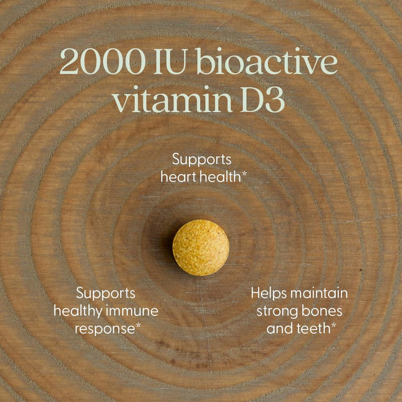 New Chapter Fermented Vitamin D3 2,000 IU, 60 Count | USDA Organic ONE Daily for Immune, Heart, and Bone Support with Whole-Food Turmeric and Adaptogenic Reishi Mushroom 60 Count (Pack of 1)