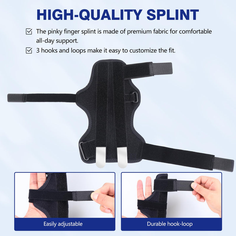 Cozyhealth Boxer Finger Splint Brace, Supports Pinky, Ring, Knuckles - Right or Left Adjustable Metacarpal Hand Brace, Straightening for Trigger Finger, Injury, Fracture, Broken, Tendonitis (9 inch) 9 inch - BeesActive Australia