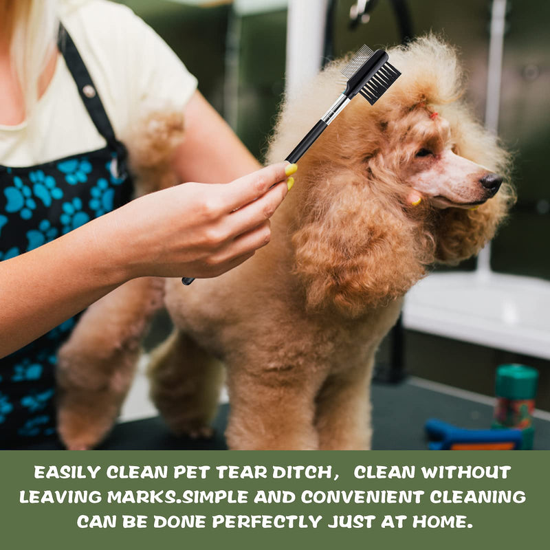 cobee Double-Head Metal Grooming Comb for Dogs, Puppies, and Cats - 2 Pcs Booger, Flea, Crust, Mucus, and Tear Stain Remover - BeesActive Australia