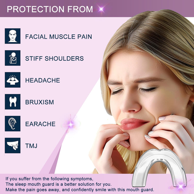 Mouth Guard for Grinding Teeth at Night,8 Pack Night Guards for Teeth Grinding,2 Size Mouth Guard for Sleeping,Reusable Mouthguards for Grinding of Teeth at Night 2.35 IN