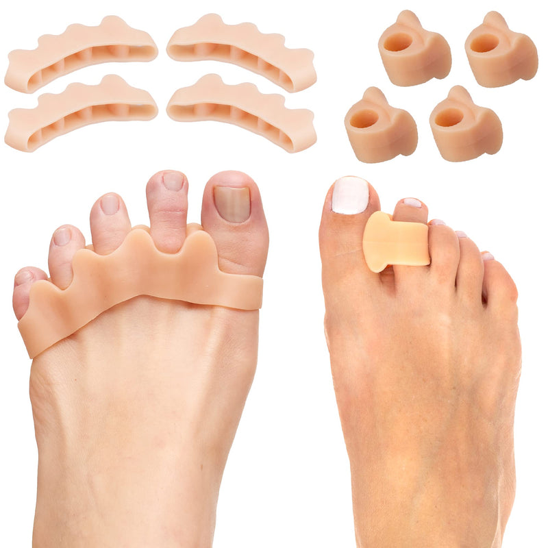 ZenToes Bunion Straighteners and Toe Separators Foot Pain Relief Bundle (Beige)