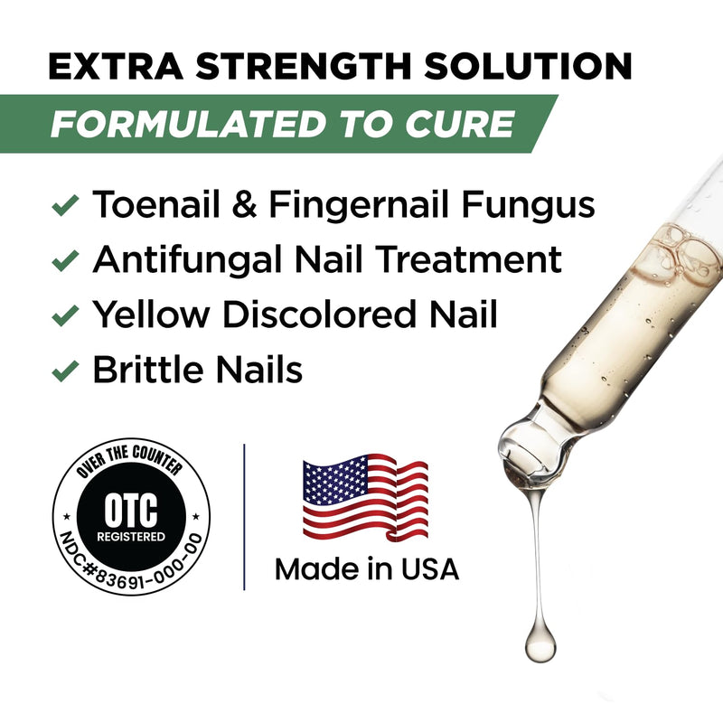 Foot Cure Toenail Fungus Treatment Extra Strength – Athletes Foot Treatment for Toenails, Restorative Nail Repair for Damaged Nails, Toenail Softener with Tea Tree Oil & Oregano Oil - Made in USA 0.5 Fl Oz (Pack of 1) - BeesActive Australia