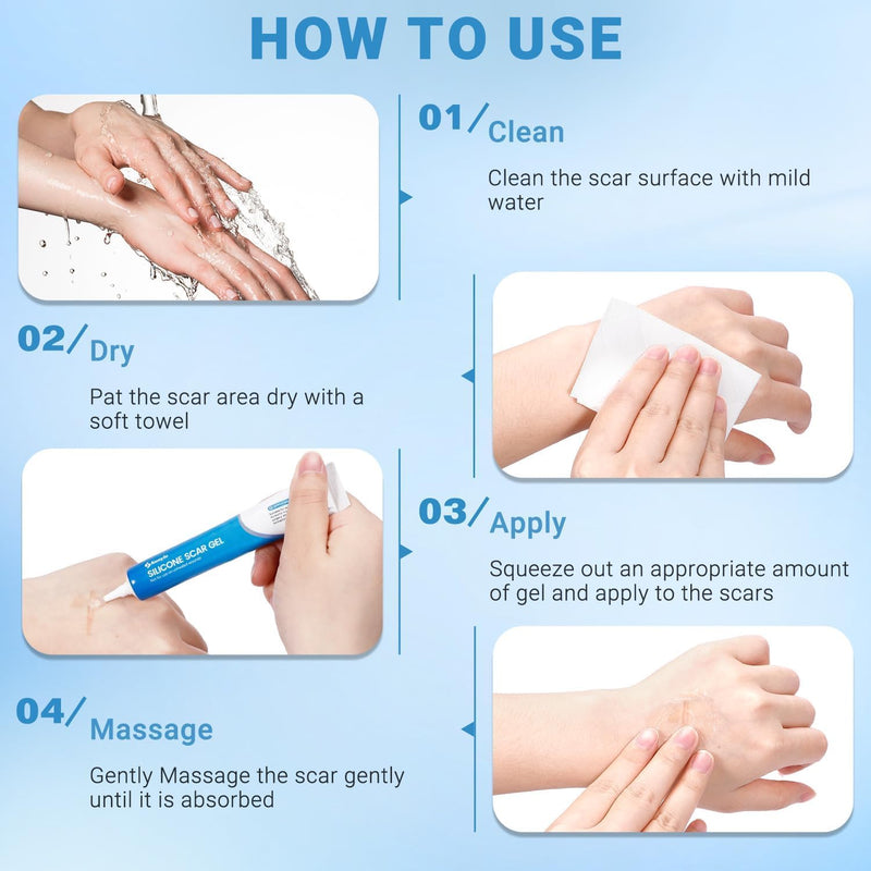 Silicone Scar Gel, Scar Cream, Advanced Scar Stick for Surgical Scars, Stretch Marks, Keloid Bump Removal, Old and New Scars 0.63oz (18g) 0.63 Ounce