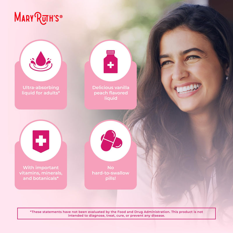 MARYRUTH'S Women's Multivitamin Liposomal, Ultra Absorption, 15.22 Fl Oz | Sugar Free, Immune Support, Ultra Absorption, Ashwagandha, Folate 15.22 Fl Oz (Pack of 1)