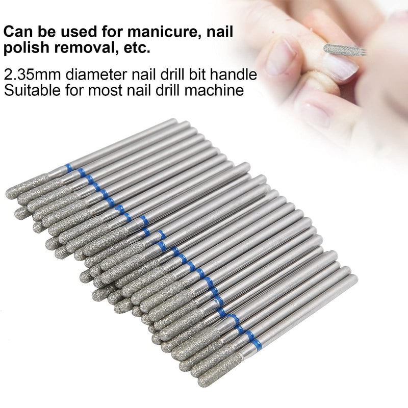 Practical Nail Drill Bits, 50Pcs Nail Polishing Grind Head Replacement Accessory Manicure Tool For Acrylic Gel Nails Cuticle Clean Pedicure (M-2.35mm) - BeesActive Australia