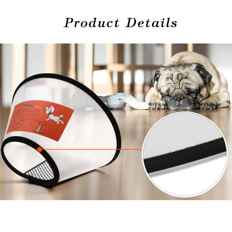 Pack of 2 Cat Neck Brace, Neck Brace for Dogs, Pets, Protective Collar, Cone Collars Made of Plastic, Lightweight Elizabethan Collar, Cone Adjustable Neck Brace for Cats, Small Dogs - BeesActive Australia