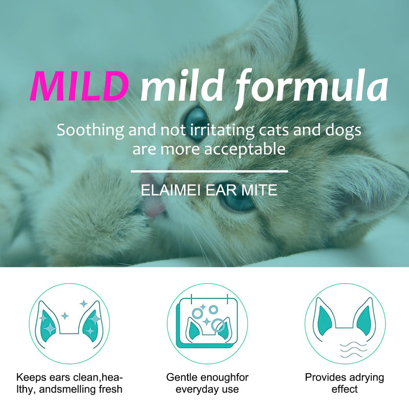 ValaVie Ear Mites Treatment for Dogs Ear Infection Treatment for Dogs Cat & Dog Ear Cleaner for Itchy Ear Relief Ear Mites & Itching and Odours Stinky Stuff