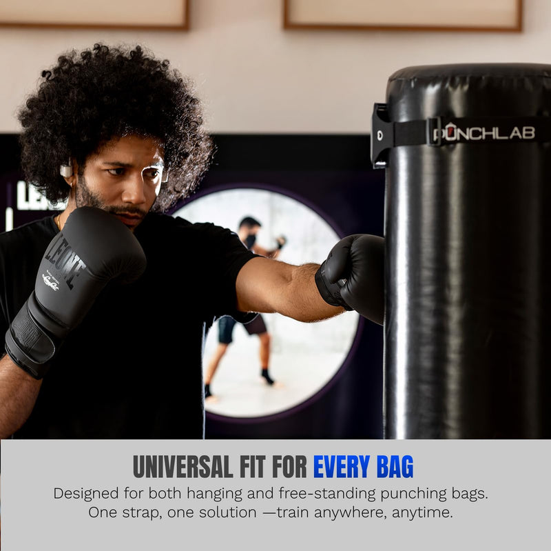 Heavy Bag Phone Holder Strap – Punch Tracking Accessory for Boxing & Fitness, Fits Hanging & Standing Bags, Tracks Punch Power, Count & Progress, Works with PunchLab App (No Subscription)