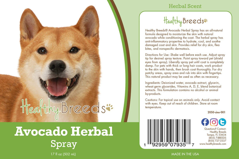 Healthy Breeds Shiba Inu Avocado Herbal Spray 17 oz