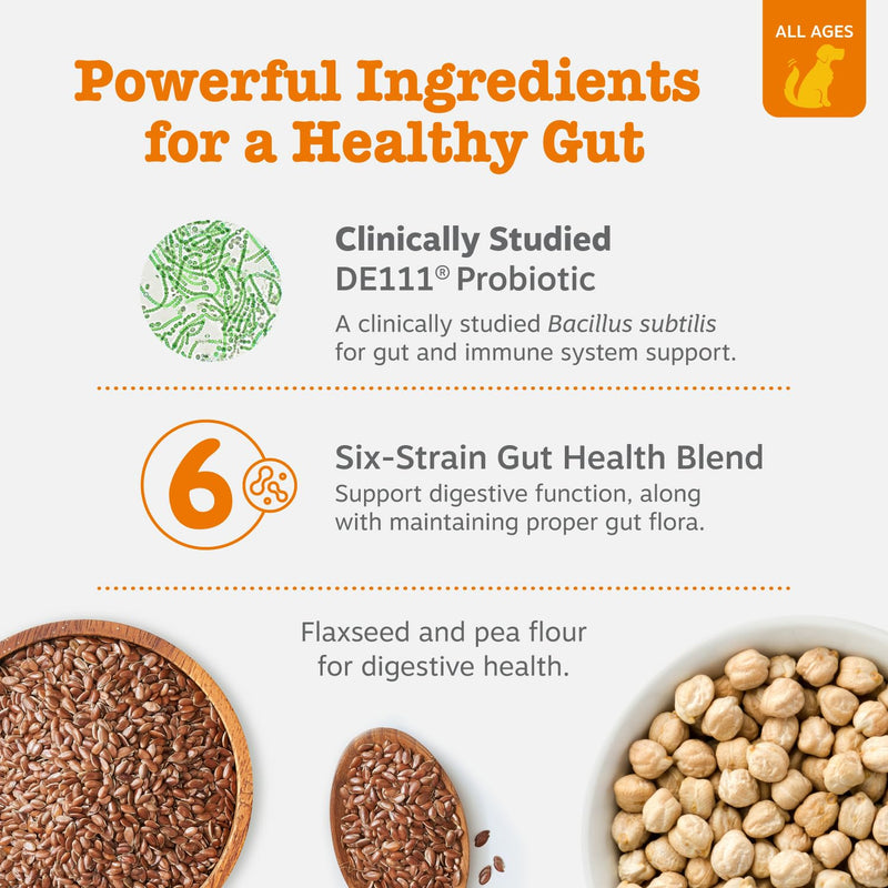 Zesty Paws Probiotics for Dogs - Digestive Enzymes for Gut Flora, Digestive Health, Diarrhea & Bowel Support - Clinically Studied DE111 - Dog Supplement Soft Chew for Pet Immune System - Pumpkin 90 Count - BeesActive Australia