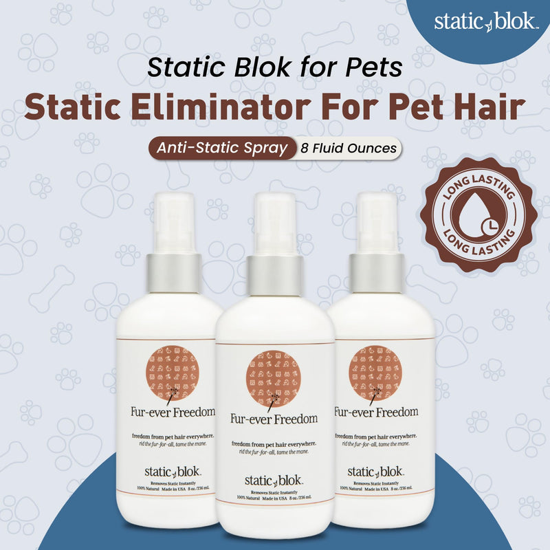 Static Blok Anti-Static Spray for Pets - Instantly Zaps Away Static Cling, Flyaways, and Shocks - All-Natural Static Eliminator Spray for Horses, Dogs, Cats and Home - 8oz - BeesActive Australia