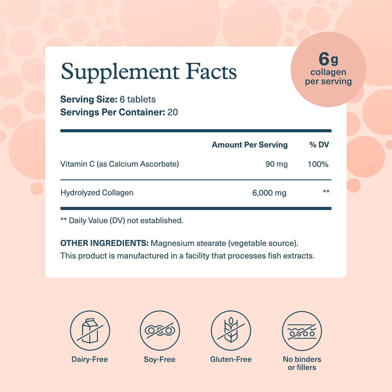 Youtheory Advanced Collagen - 6,000 mg - with Vitamin C - for Hair, Skin & Nails* - Collagen Supplements for Women and Men - 120 Tablets (Pack of 2) 120 Count (Pack of 2)