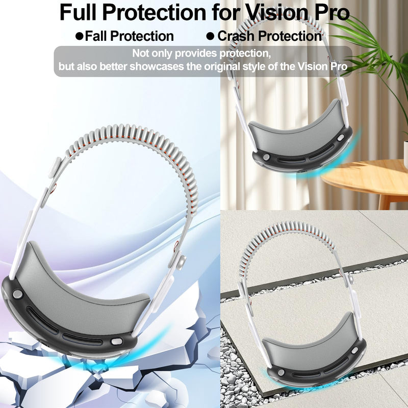 for Vision Pro Clear Case, [1:1 Coverage] Hard PC Screen Protector for Vision Pro Transparent Cover Protective Shell, Shockproof Anti-Scratch VR Headset Protector for Vision Pro 2024 Accessories - BeesActive Australia