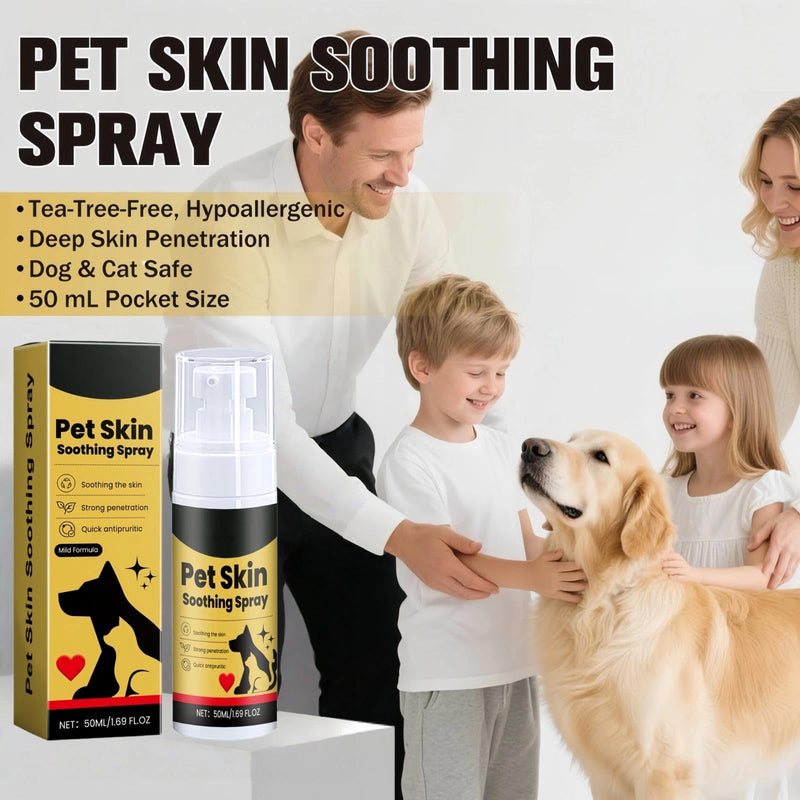 Pet Skin Treatment Spray, Pet Skin Soothing Spray, Dog Itchy Relief Sprays & Hot Spot Treatment - Natural Relief for Dry, Sensitive Skins, Nature Soothing Solution for Pets Itchy Skins - 50ML