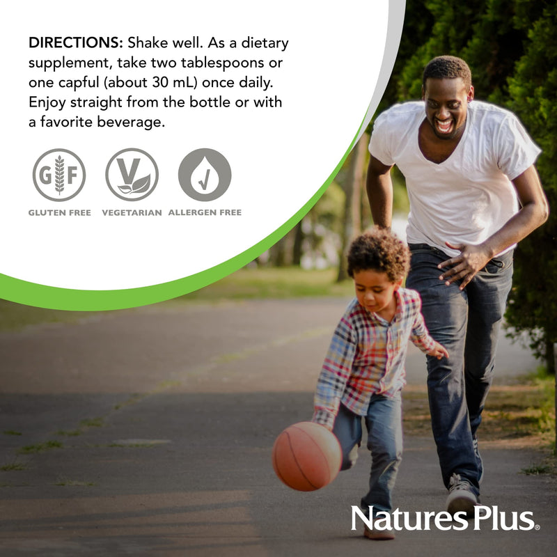 NaturesPlus Liquid Vitamin C - 1000 mg, 8 fl oz - with Lemon Bioflavonoids - Vegetarian, Gluten Free - 8 Servings 8 Ounce