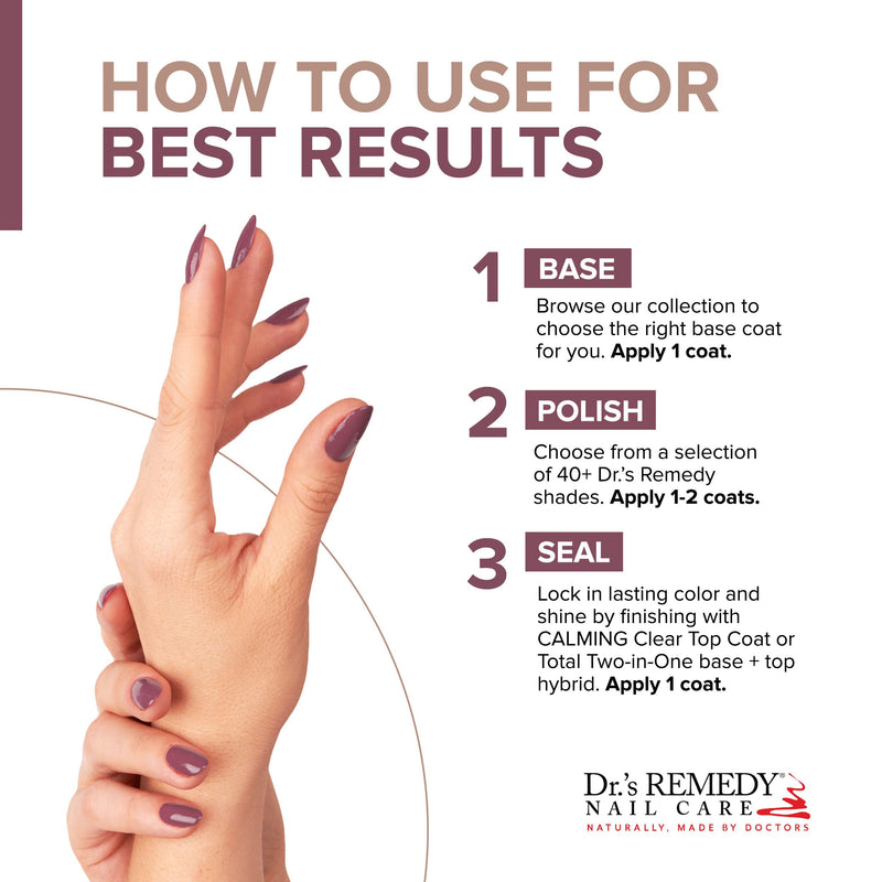 Dr’s Remedy Enriched Nail Polish: Non Toxic, All Natural, and Organic - Doctor Formulated: Strengthens, Restores, Heals, and Protects '24-Free' - MINDFUL Mulberry - BeesActive Australia