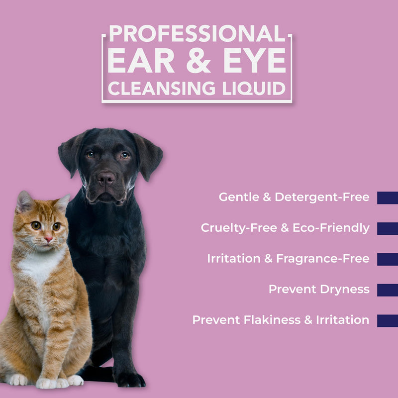 SOOS Pet Natural Ear and Eye Cleansing Liquid for Dogs and Cats Perfect All-in-one Solution Cleaner for Safely and Effectively Cleaning Your Dog Ears and Eyes - 1x 500ml - PawsPlanet Australia