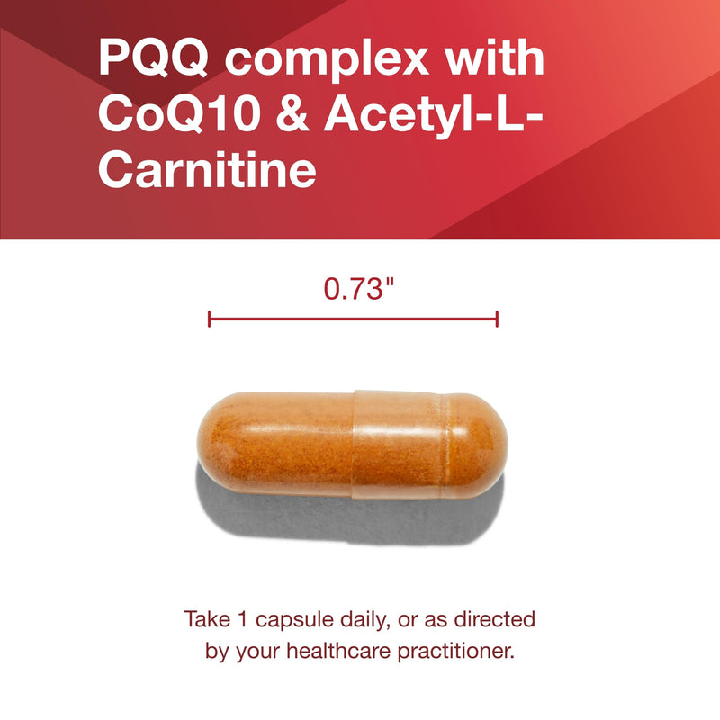 PROTOCOL FOR LIFE BALANCE PQQ Complex, with CoQ10, Energy*, 30 Veg Caps | Mitochondrial Health*, with CoQ10 and L Carnitine, B Vitamin and Supplement for Energy*