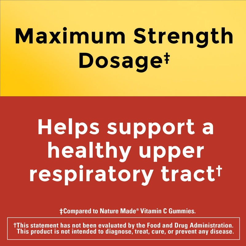 Nature Made Maximum Strength Dosage Vitamin C 1000mg per Serving, Immune Support Vitamin C Gummies for Adults, 80 Vitamin C Gummies, 20 Day Supply - BeesActive Australia